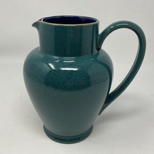Denby Harlequin (retired) Stoneware 60 oz Blue Green Pitcher